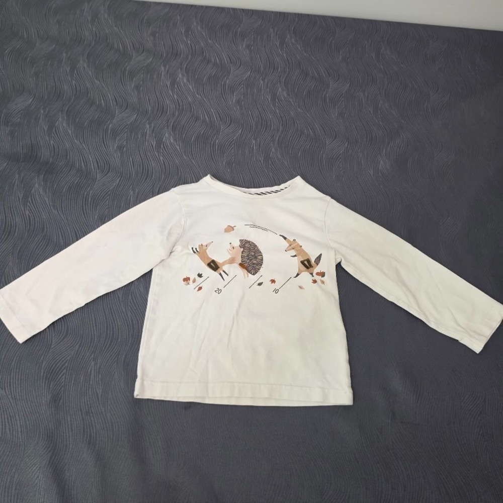 Tommy Bahama Kids Long Sleeve Shirt 3T Fox‎ Hedgehog Woodland Toddler